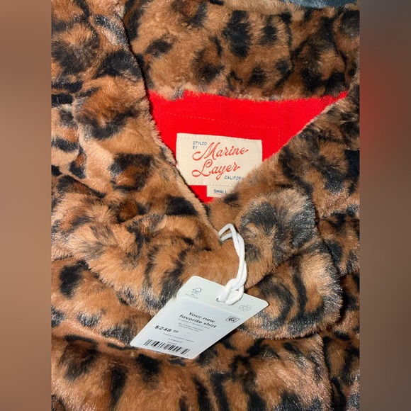 Marine Layer Tessa Leopard Jacket - Small NEW WITH TAGS NWT - Picture 8 of 10